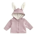 thumbnail image 1 of hotojiny Toddler Boys Girls Hoodies Jackets Unisex Baby Winter Warm Clothes Full Zip Outerwear Comfy Cute Fleece Lined Coat, 1 of 7