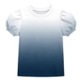 thumbnail image 1 of hotojiny Toddler Girl Shirts Trendy Gradient Short Sleeves Summer T-Shirts Children Basic Crewneck Tees Baby Tops Size 4-15 Y, 1 of 7