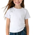 thumbnail image 1 of hotojiny Toddler Girls Short Sleeve Shirts Cotton Crewneck Top Kids Children Comfy Summer Tee Solid Color Basic T-Shirts 1-10 T, 1 of 6