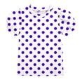 thumbnail image 1 of hotojiny Toddler Girls T-Shirt Cute Polka Dot Short Sleeve Shirt Crew Neck Summer Tops Blouse Kids Casual Clothes for 4-15 Y, 1 of 7