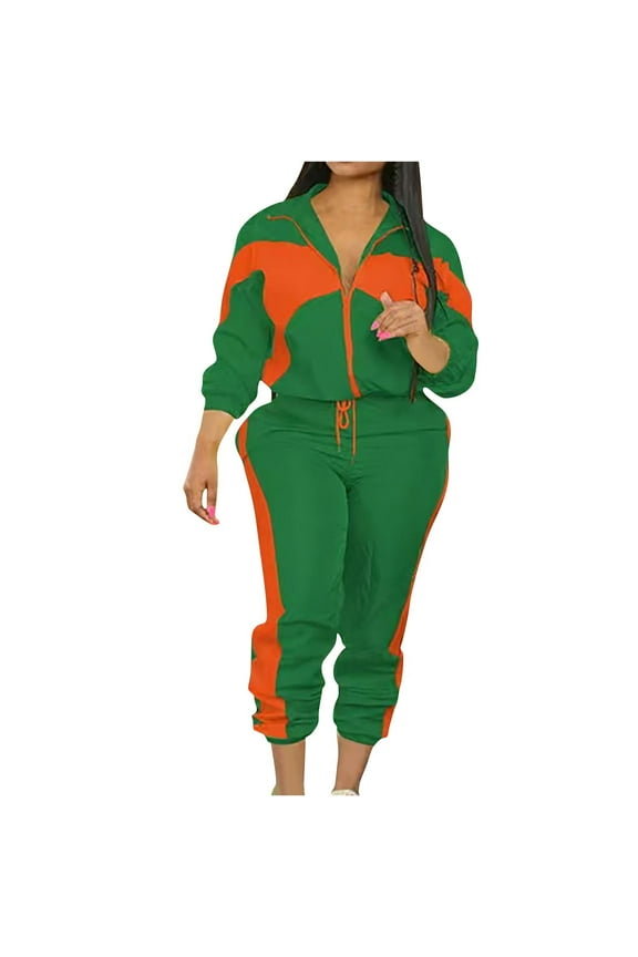 Tracksuit for Women 2 Piece Casual Zipper Long Sleeve Jackets and Running Joggers Fashion Workout Outfits