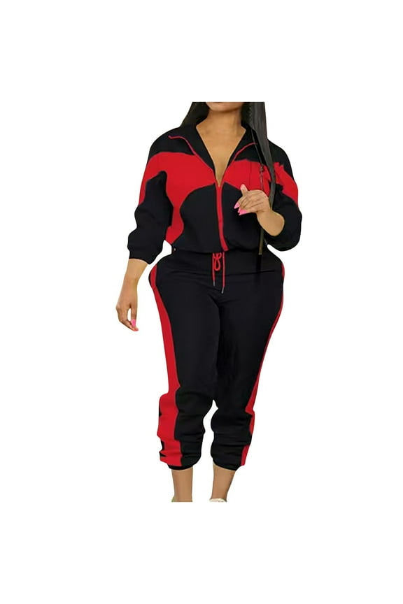 Tracksuit for Women 2 Piece Casual Zipper Long Sleeve Jackets and Running Joggers Fashion Workout Outfits
