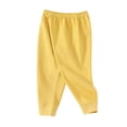 thumbnail image 1 of hotojiny Unisex Baby Cotton Pants​ Solid Color Elastic Waist Toddler Boys Girls Bottoms Pull on Everyday Pants for Newborns 1-7 Y, 1 of 3