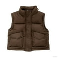 thumbnail image 1 of hotojiny Unisex Boys Girls Puffer Vest Stand Collar Sleeveless Quilted Vest Lightweight Warm down Jacket Winter Kid Clothes 3-13 Years, 1 of 5