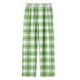 thumbnail image 1 of hotojiny Unisex Kids Pants Boys Girls Comfortable Plaid Bottoms Loose Fit Elastic Waist Soft Trousers for Christmas(Army Green,11-12 Years), 1 of 7