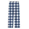 thumbnail image 1 of hotojiny Unisex Kids Pants Boys Girls Comfortable Plaid Bottoms Loose Fit Elastic Waist Soft Trousers for Christmas(Navy,11-12 Years), 1 of 7