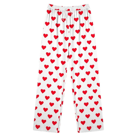 hotojiny Valentine's Day Pants for Women Trendy Cute Wide Leg Pajama Pants Lounge Comfy Cute Soft Home Pants