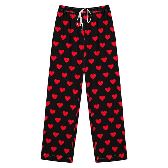 hotojiny Valentine's Day Pants for Women Trendy Cute Wide Leg Pajama Pants Lounge Comfy Cute Soft Home Pants