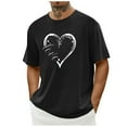 thumbnail image 1 of hotojiny Valentine's Day Shirts for Men Fashion Crew Neck Loose Tshirt Summer Short Sleeve Graphic Tops for Casual Work, 1 of 4