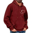 thumbnail image 1 of hotojiny Valentine's Day Sweatshirt Hoodies for Men Casual Cute Heart Printed Shirt Fashion Long Sleeve Pullover, 1 of 5