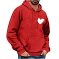thumbnail image 1 of hotojiny Valentine's Day Sweatshirt Hoodies for Men Casual Cute Heart Printed Shirt Fashion Long Sleeve Pullover, 1 of 5