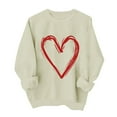 thumbnail image 1 of hotojiny Valentine's Day Sweatshirts for Women Casual Long Sleeve Crewneck Loose Pullover Fashion Spring Tops, 1 of 5