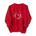 thumbnail image 1 of hotojiny Valentine's Sweatshirt for Women Cute Heart Crew Neck Shirts Casual Long Sleeve Valentine Tshirt Clothes Tops, 1 of 7