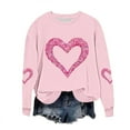 thumbnail image 1 of hotojiny Valentines Day Sweatshirt for Women Plus Size Crew Neck Cute Heart Graphic Shirts Casual Valentine Pullover Long Sleeve Tops, 1 of 5