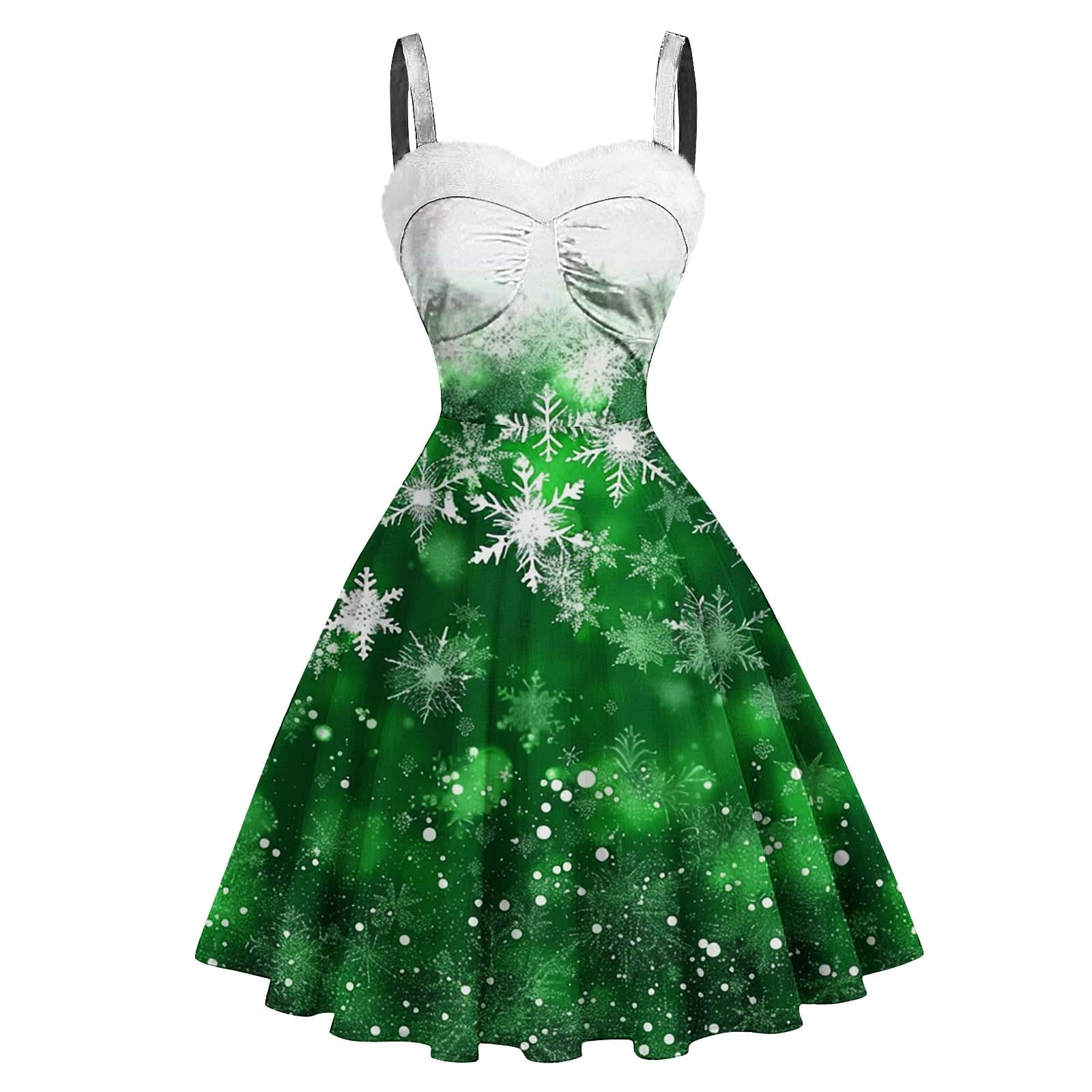 dresslily christmas dresses hotojiny Vintage Dress for Womens Sleeveless Strap Printed Dress Winter Cocktail Party Midi Dress PRODUCT FEATURES With the