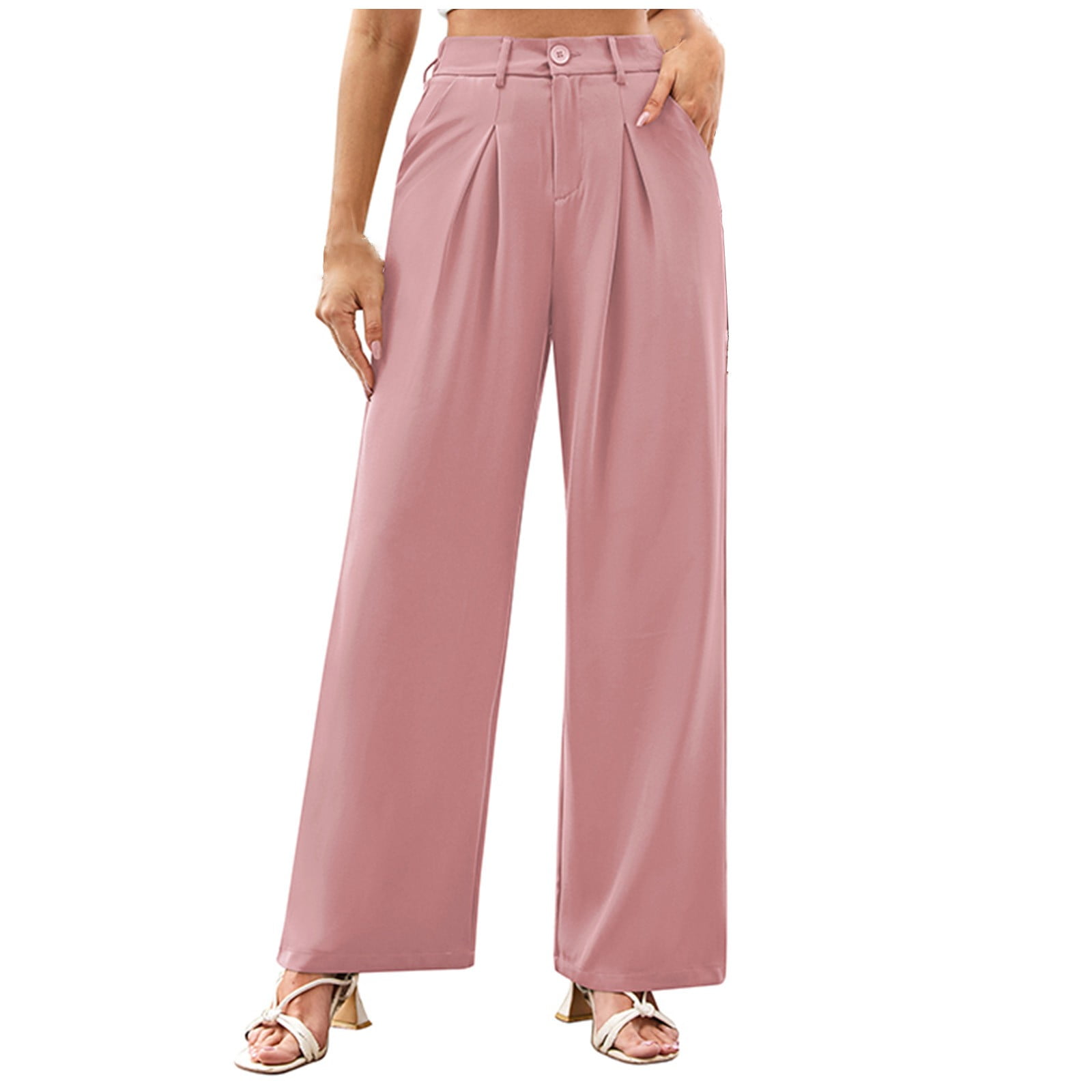 hotojiny Wide Leg Dress Pants for Women High Waisted Work Business ...