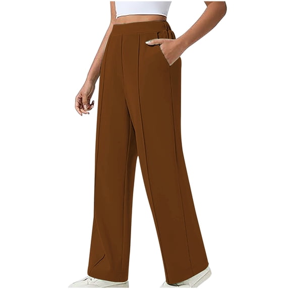 hotojiny Wide Leg Sweatpants Women Lightweight High Waisted Athletic Yoga Pants Drawstring Casual Workout Trousers with Pockets