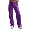 thumbnail image 1 of hotojiny Wide Leg Sweatpants for Women Casual Elastic Waisted Lounge Pants Baggy Workout Athletic Trousers, 1 of 4