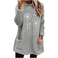 thumbnail image 1 of hotojiny Winter Warm Tops for Women Lounge Fleece Fuzzy Soft Pullover Shirts Comfy Long Sleeve Tops with Pockets, 1 of 4