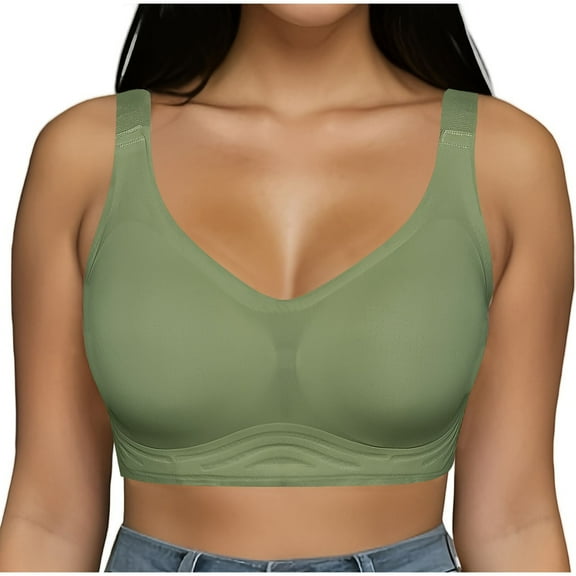 hotojiny Wireless Bras for Women Underwire Push Up Bras Seamless Full Coverage Comfortable Bralette T Shirt Everyday Bra