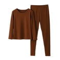 thumbnail image 1 of hotojiny Women 2 Piece Lounge Pajamas Sets Fall Matching Sleepwear Outfits Soft Warm Base Layer Long Sleeve Tops Bottoms Comfy Clothes, 1 of 3