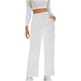 thumbnail image 1 of hotojiny Women Casual Pants Wide Leg Striped Loose Trousers Spring Fashion Lounge High Waisted Suit Pants, 1 of 7