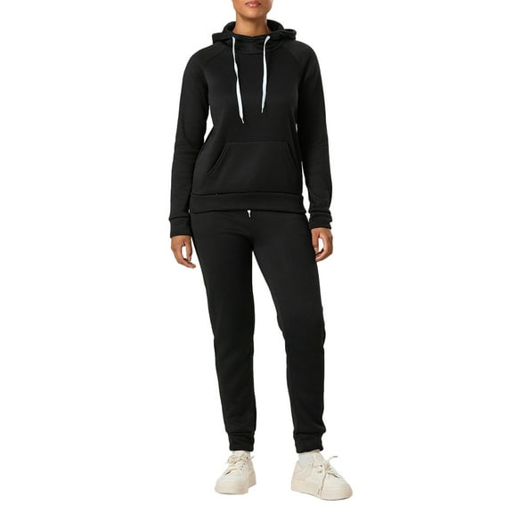 hotojiny Women Jogger Outfit Matching Tracksuit Long Sleeve Hooded Sweatshirt and Sweatpants 2 Piece Lounge Sets Sweatsuits Womens Clothes