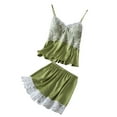 thumbnail image 1 of hotojiny Women Pajama Set Sleepwear Soft Lace V Neck Sleeveless Cami Top and Shorts 2 Piece Outfit Summer Loungewear, 1 of 5