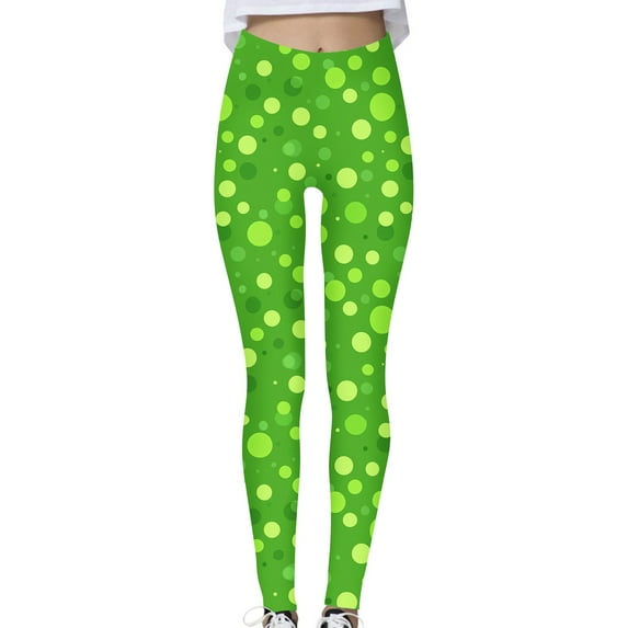 hotojiny Women St. Patrick's Day Leggings Spring Fashion Workout Yoga Pant Casual High Waisted Running Athletic Pants