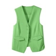 thumbnail image 1 of hotojiny Women's Blazer Vest Sleeveless V Neck Button Down Blazer Waistcoat with Pockets Business Casual Dressy Vest Tops, 1 of 6