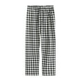 thumbnail image 1 of hotojiny Women's Casual Plaid Pajamas Pants Wide Leg Loose Palazzo Pants Elastic Waisted Pull On Loungewear for Outdoor, 1 of 2