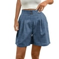 thumbnail image 1 of hotojiny Women's Casual Wide Leg Shorts Elastic Waist Summer Trendy Trouser Lounge Baggy Lightweight Shorts, 1 of 4