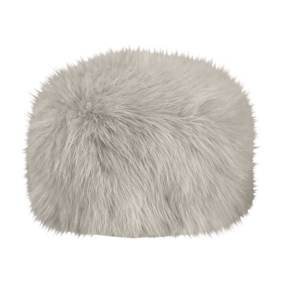 hotojiny Women's Cute Fuzzy Hat Winter Fluffy Winter Hat Soft Warm Plush Beanie Cap for Cold Weather(Khaki,One Size)