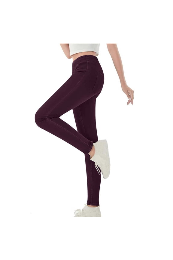 Women's Denim Leggings Butt Lifting Jean Look like Legging Casual Workout Yoga Pants Skinny High Waisted Trousers