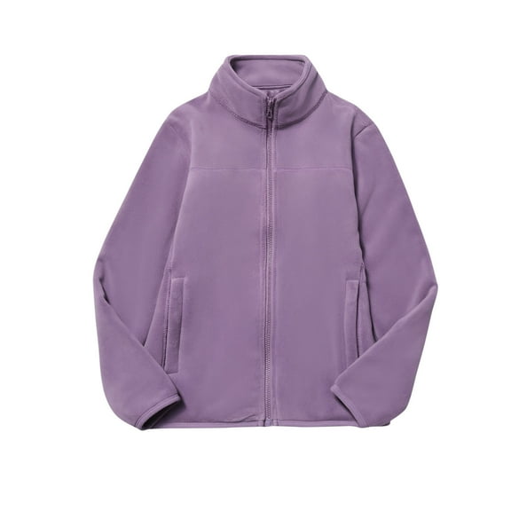 hotojiny Women's Fleece Jacket Full Zip Long Sleeve Lightweight Coat Fall Winter Warm Soft Outwear with Pockets