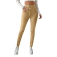 thumbnail image 1 of hotojiny Women's Fleece Lined Dress Pants with Pockets Fashion Warm Winter Pants for Cold Weather Skinny Slacks for Casual Work, 1 of 7