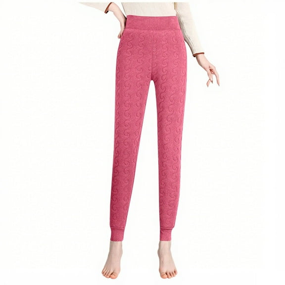 hotojiny Women's Fleece Lined Leggings Winter Thermal Thick Yoga Pants Soft Comfy High Waist Warm Tights for Cold Weather
