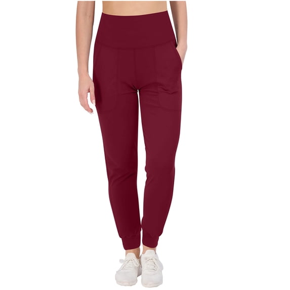hotojiny Women's Fleece Lined Sweatpants Winter Joggers Warm Cinch Bottoms Athletic Pants Casual Thick Stretchy Trousers Pockets