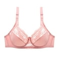 thumbnail image 1 of hotojiny Women's Lace Bra Underwire Push Up Bra Spaghetti Strap V Neck Bralette Full Coverage Everyday Bra, 1 of 1