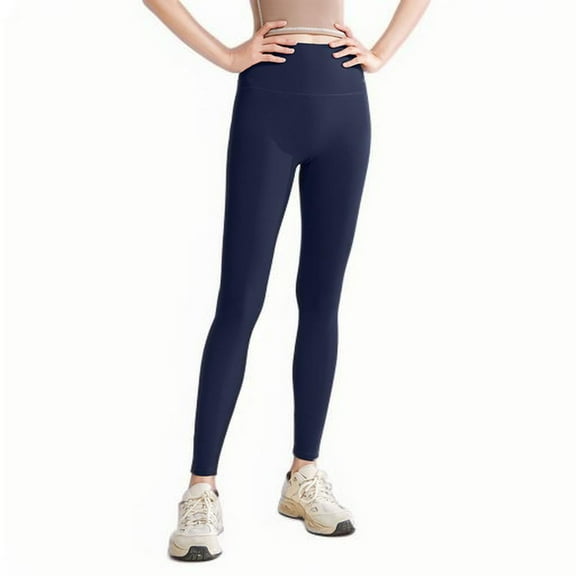 hotojiny Women's Leggings Casual Soft Workout Yoga Pants Stretch Exercise Running Tight Solid Color Pants