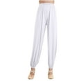 thumbnail image 1 of hotojiny Women's Loose Yoga Harem Pants Baggy Comfortable Workout Pants Elastic Waist Cinch Bottoms Dance Outfit M-3Xl, 1 of 5