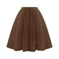 thumbnail image 1 of hotojiny Women's Mesh Skirt Summer Trendy Clothes Fashion High Waist Ruffle Hem A-Line Wedding Party Skirt, 1 of 2