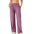 thumbnail image 1 of hotojiny Women's Palazzo Pants High Elastic Waisted Workout Athletic Trousers Wide Leg Loose Loungewear with Pockets, 1 of 3