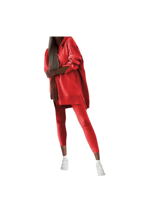 Women's Plus Size 2 Piece Sweatsuit Outfits Hoodies Long Sleeve Pullover Sweatshirts and Leggings Workout Sets Tracksuit