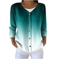thumbnail image 1 of hotojiny Women's Plus Size Cardigan Fall Trendy Gradient Button Down Top Knitwear Fashion Long Sleeve Soft Knit Cardigan Sweater, 1 of 6