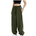 thumbnail image 1 of hotojiny Women's Plus Size Sweatpants Loose Wide Leg Lounge Pants High Waist Drawstring Baggy Workout Athletic Trousers with Pockets, 1 of 6