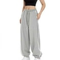 thumbnail image 1 of hotojiny Women's Plus Size Sweatpants Loose Wide Leg Lounge Pants High Waist Drawstring Baggy Workout Athletic Trousers with Pockets, 1 of 6