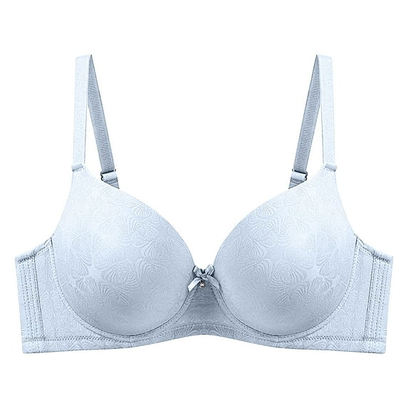 hotojiny Women's Seamless T-Shirt Bra Cute Padded Comfort Lightly Underwire Bralette Full Coverage Spaghetti Strap Everyday Bra