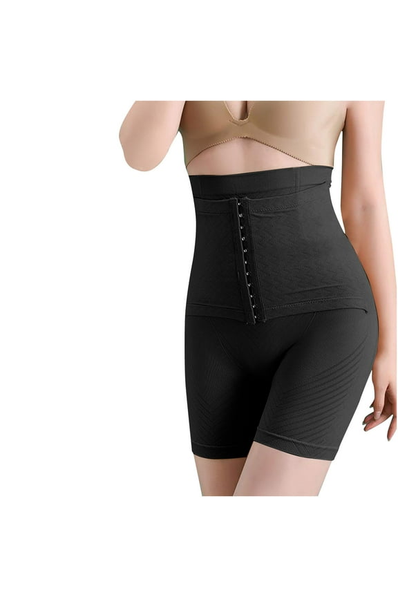 Women's Shapewear Shorts Soft Butt Lifting High Waist Zipper Open Tight Pants Seamless Tight Shorts