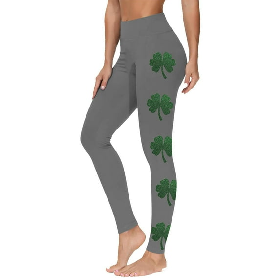 hotojiny Women's St. Patrick's Day Leggings Spring Fashion Soft Butt Lifting Yoga Pants for Workout Athletic